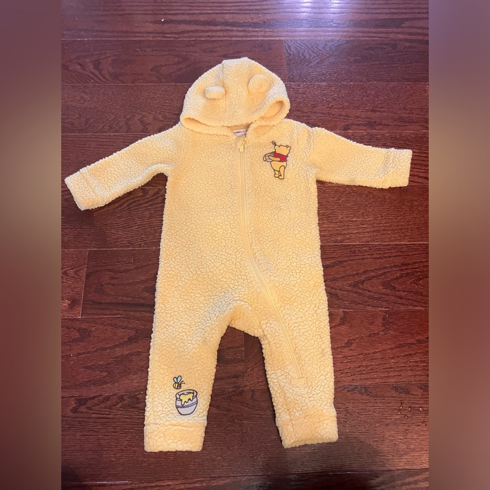 Baby Winnie the Pooh Fleece Hooded One-Piece 12-18